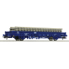 Wagon towarowy platforma z torami Roco 67583 HO